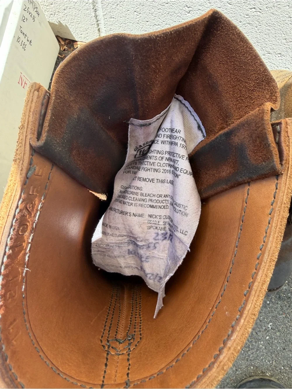 Nick’s handmade Wildland Boots